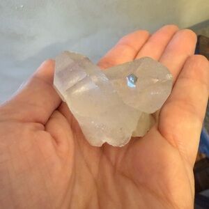 Set of 2 Clear Quartz Crystal Cluster
